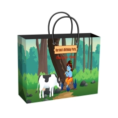 Balkrishna Theme Party Supplies | Wide Return Gift Bag | Plain or Personalized